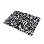 Black And White African Tribal Print Pet Cooling Mat Cover
