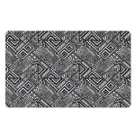 Black And White African Tribal Print Polyester Doormat