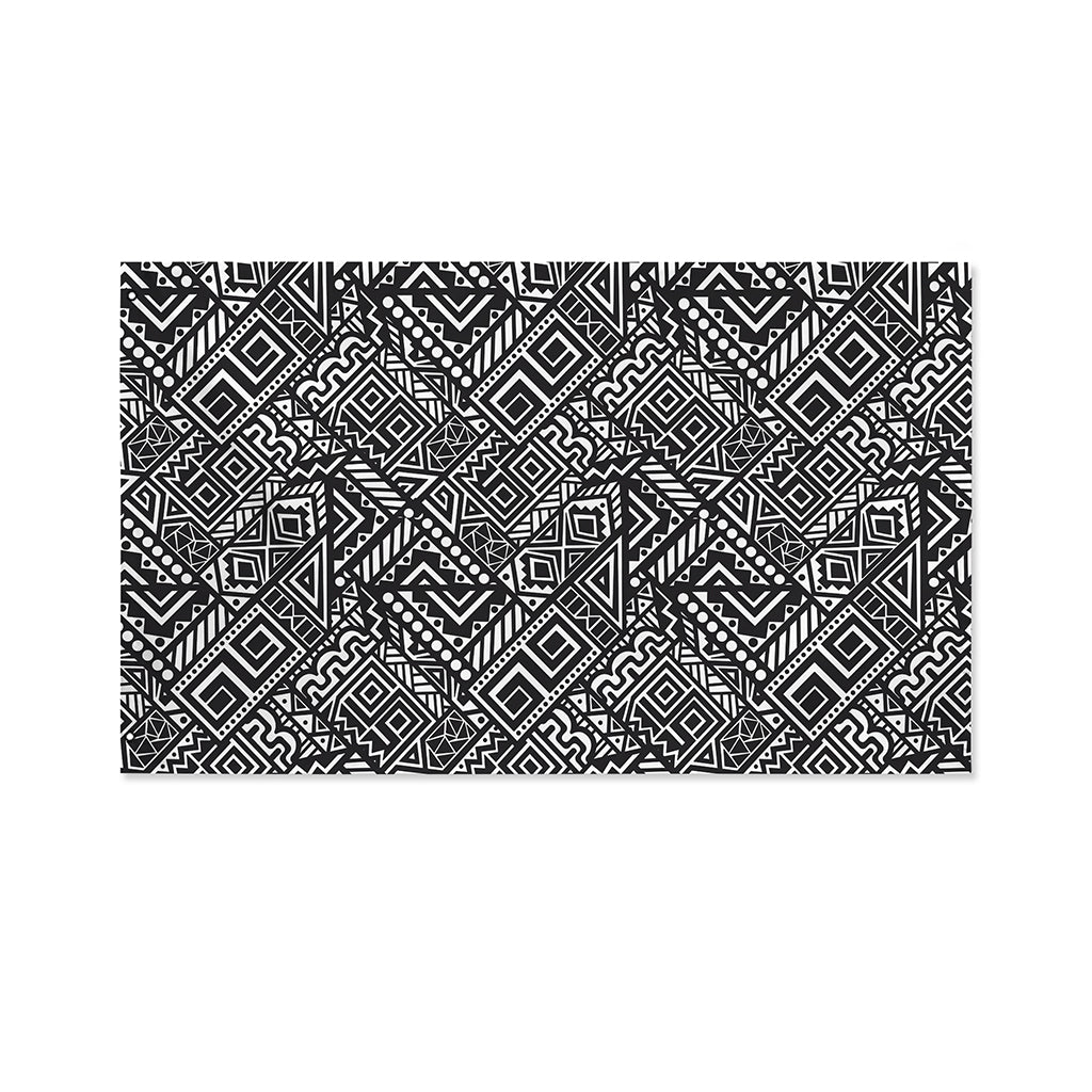 Black And White African Tribal Print Polyester Flag