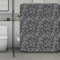 Black And White African Tribal Print Polyester Shower Curtain