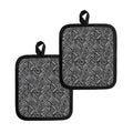 Black And White African Tribal Print Pot Holders