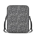 Black And White African Tribal Print Rectangular Crossbody Bag
