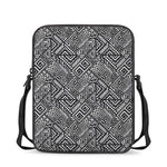 Black And White African Tribal Print Rectangular Crossbody Bag