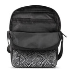 Black And White African Tribal Print Rectangular Crossbody Bag