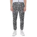 Black And White African Tribal Print Joggers