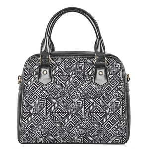 Black And White African Tribal Print Shoulder Handbag