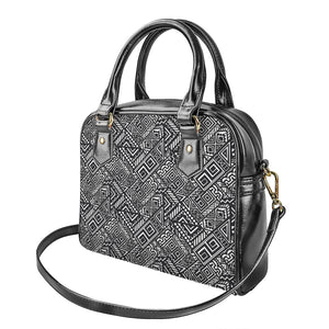 Black And White African Tribal Print Shoulder Handbag