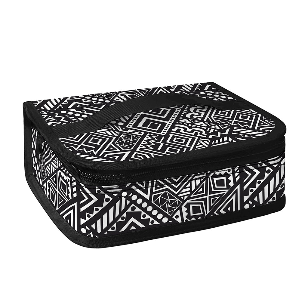 Black And White African Tribal Print Small Lunch Bag