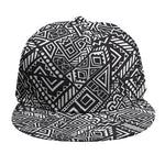 Black And White African Tribal Print Snapback Cap