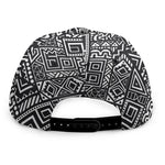 Black And White African Tribal Print Snapback Cap