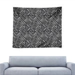Black And White African Tribal Print Tapestry