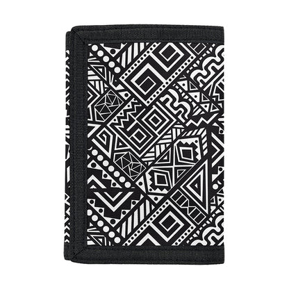 Black And White African Tribal Print Trifold Wallet
