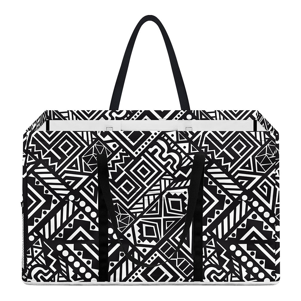 Black And White African Tribal Print Utility Tote Bag
