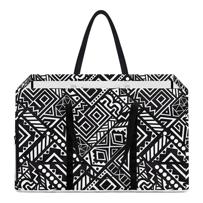 Black And White African Tribal Print Utility Tote Bag