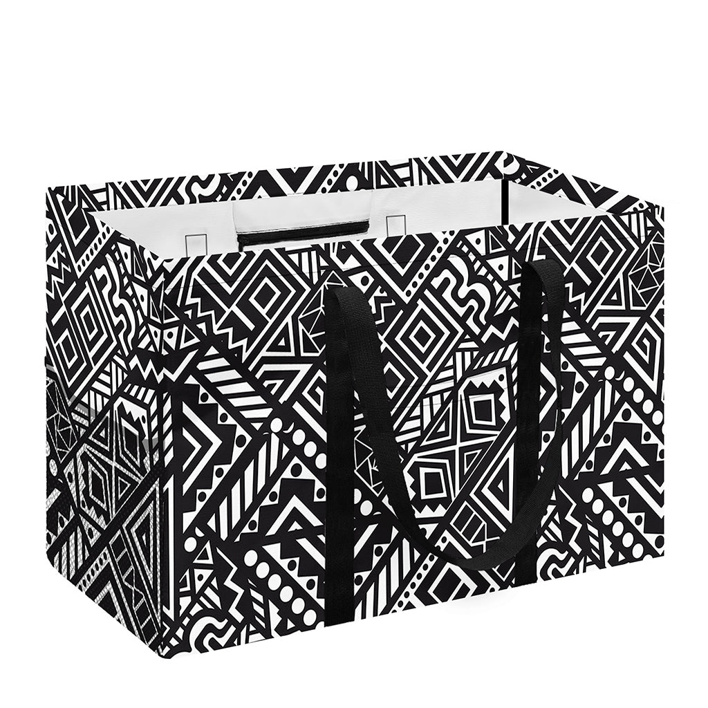 Black And White African Tribal Print Utility Tote Bag