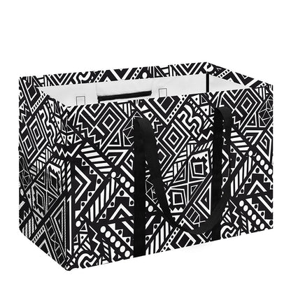 Black And White African Tribal Print Utility Tote Bag