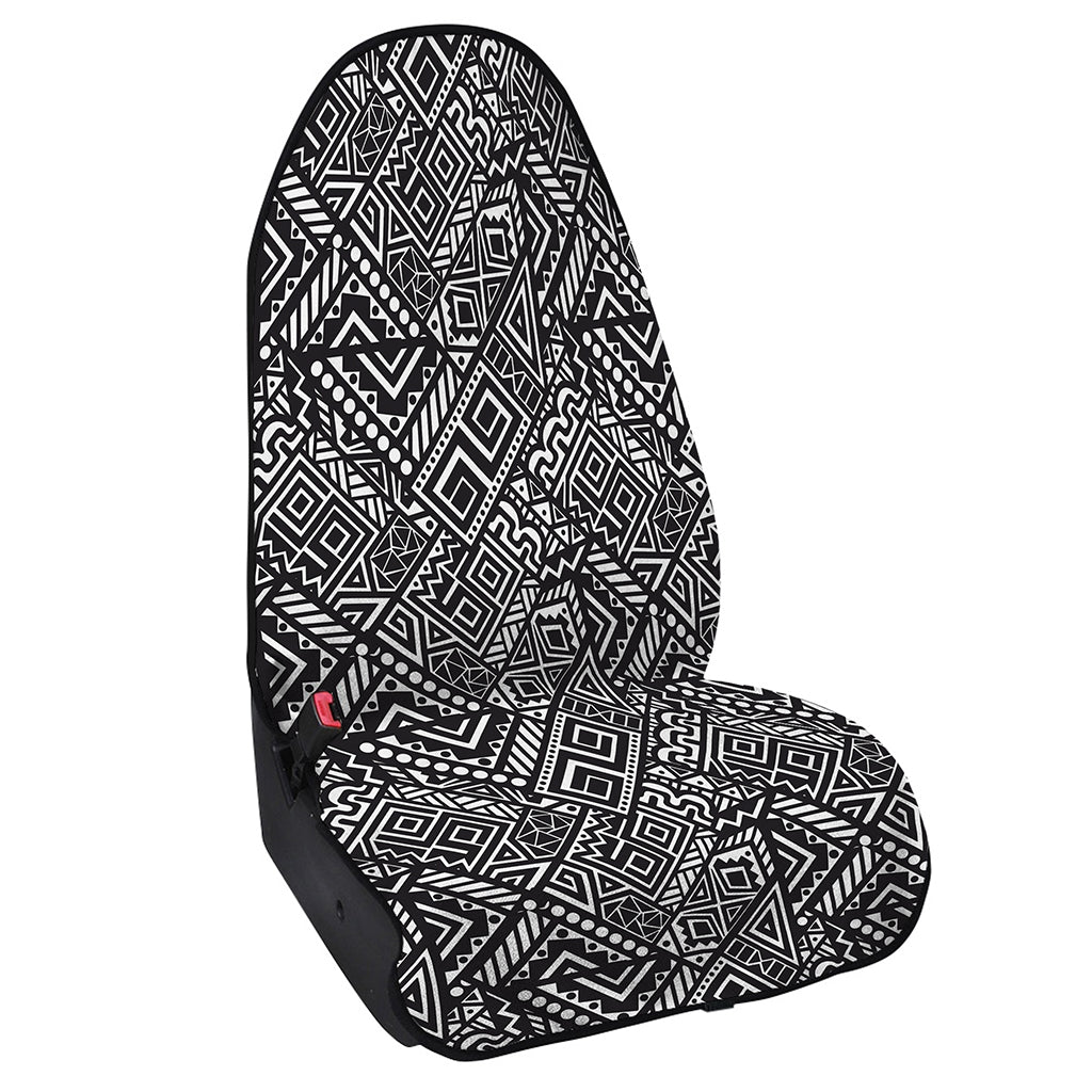 Black And White African Tribal Print Waterproof Car Seat Cover