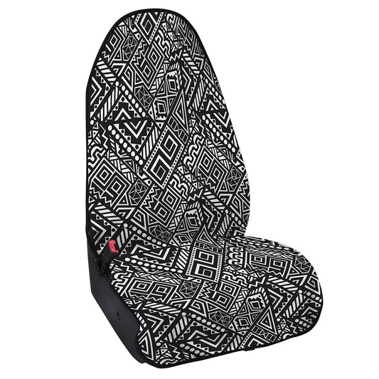 Black And White African Tribal Print Waterproof Car Seat Cover