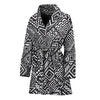 Black And White African Tribal Print Women's Bathrobe