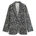 Black And White African Tribal Print Women's Blazer