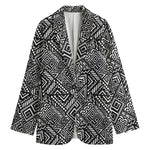 Black And White African Tribal Print Women's Blazer