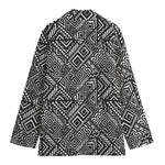 Black And White African Tribal Print Women's Blazer
