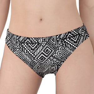 Black And White African Tribal Print Women's Panties