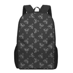 Black And White Alien Print 17 Inch Backpack