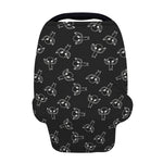 Black And White Alien Print Baby Seat Cover