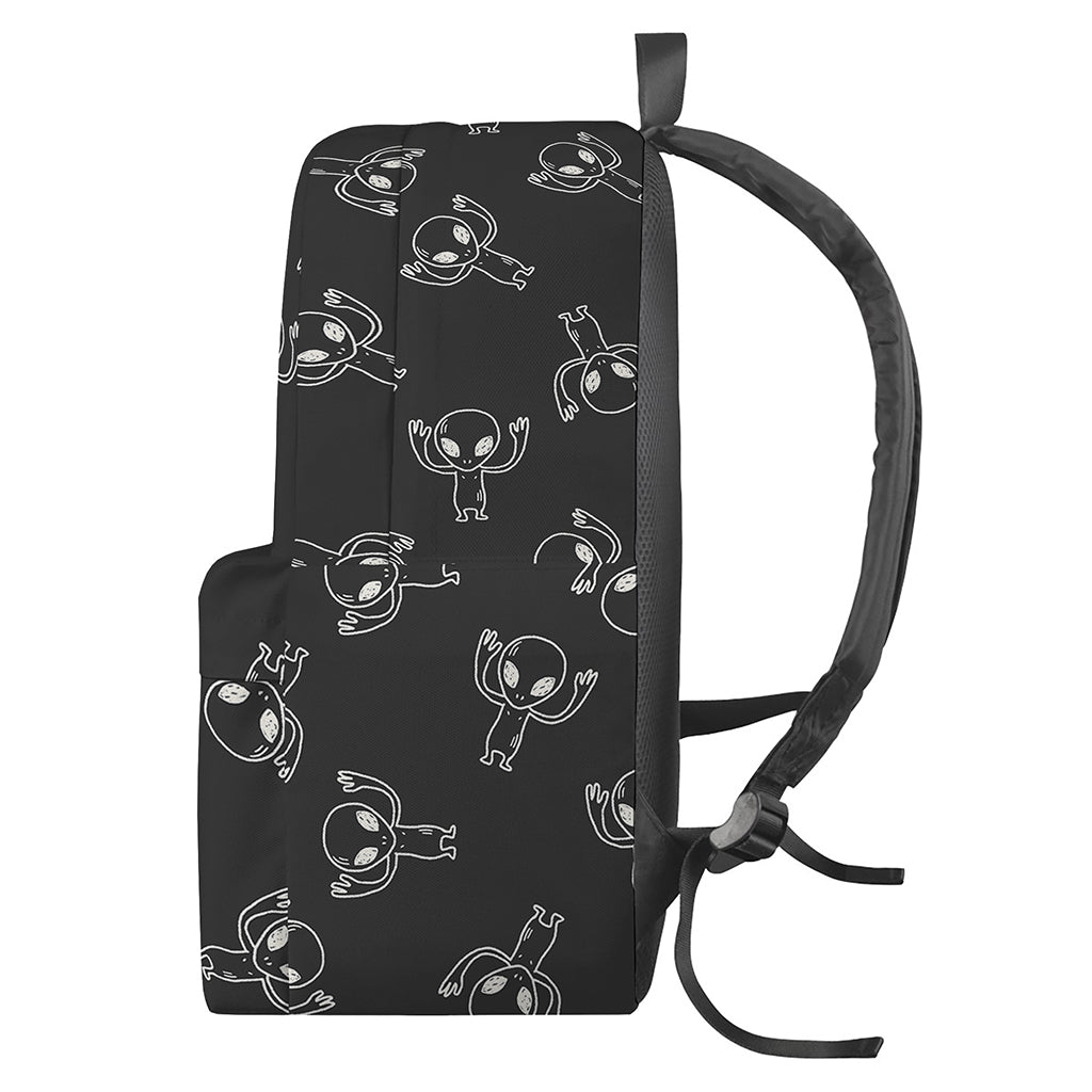 Black And White Alien Print Backpack