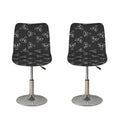 Black And White Alien Print Bar Stool Covers
