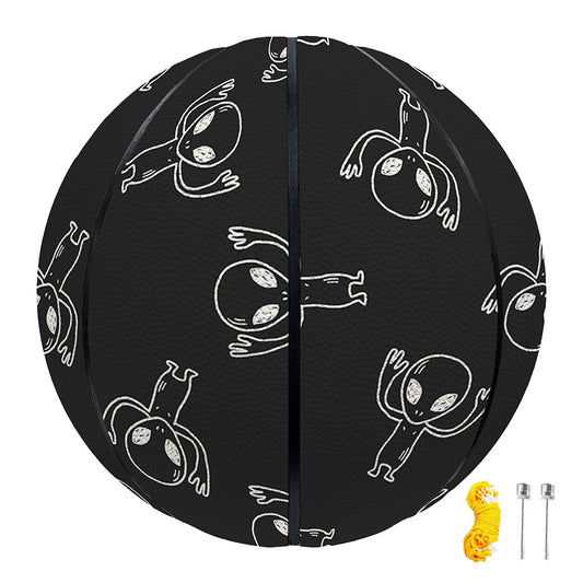 Black And White Alien Print Basketball