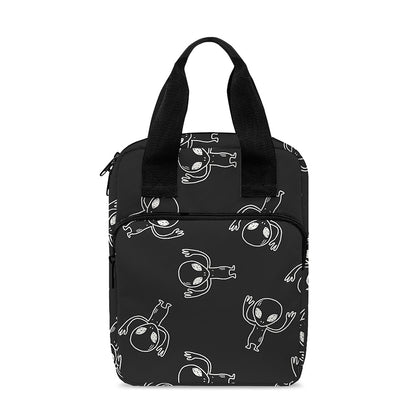 Black And White Alien Print Bible Tote Bag