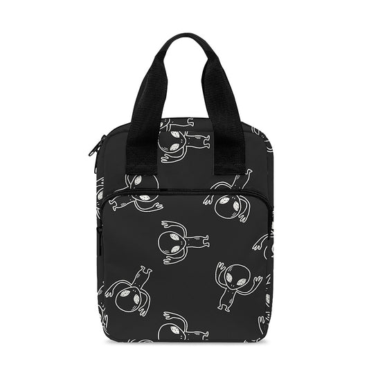 Black And White Alien Print Bible Tote Bag