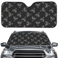 Black And White Alien Print Car Windshield Sun Shade