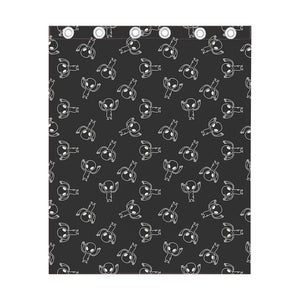 Black And White Alien Print Curtain