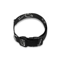 Black And White Alien Print Dog Collar
