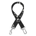 Black And White Alien Print Dog Seat Belt