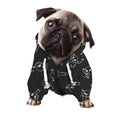 Black And White Alien Print Dog Zip Up Hoodie