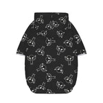 Black And White Alien Print Dog Zip Up Hoodie