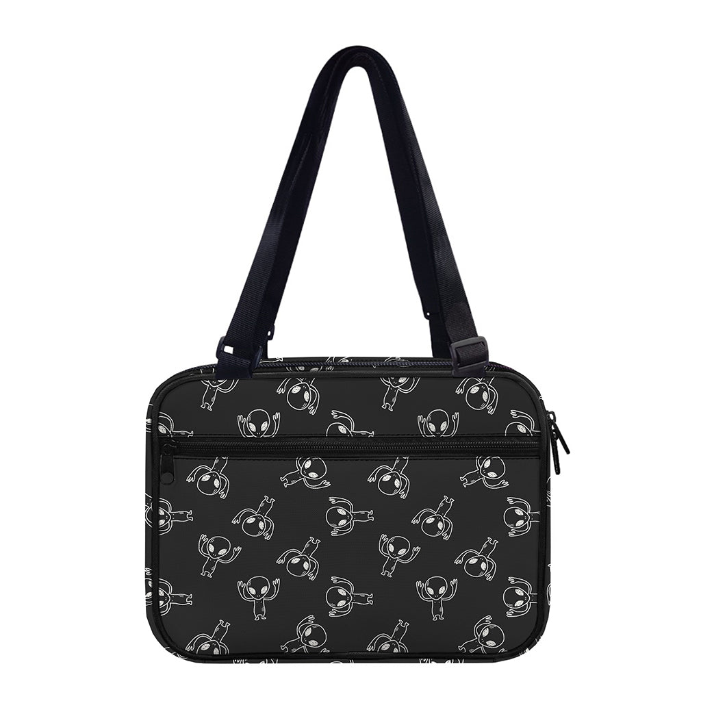 Black And White Alien Print Double Strap Bible Bag