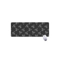 Black And White Alien Print Extended Mouse Pad