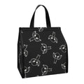 Black And White Alien Print Insulated Lunch Tote