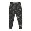 Black And White Alien Print Jogger Pants
