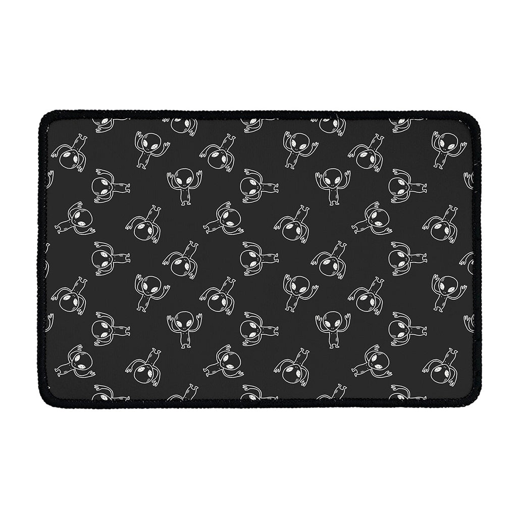 Black And White Alien Print Kitchen Mat
