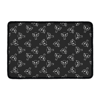 Black And White Alien Print Kitchen Mat