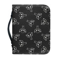 Black And White Alien Print Leather Bible Cover