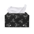 Black And White Alien Print Leather Tissue Box Cover