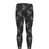 Black And White Alien Print Men's leggings