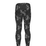 Black And White Alien Print Men's leggings